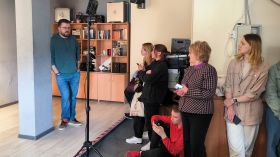 Tour of the Press Service of RSUH for the participants of the Media Class in Moscow School Project