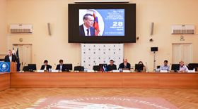 A meeting of the Rector with students held at RSUH